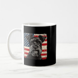 Geschenk zum 4. Juli mit Miniature Schnauzer Hund  Kaffeetasse