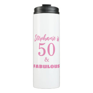 Geschenk zum 50. Geburtstag mit Namen und Monogram Thermosbecher