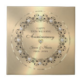 Geschenk zum 50. Hochzeitstag Fliese (Vorderseite)