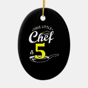 Geschenk zum 5. Geburtstag für Kinder Kochen für Keramik Ornament