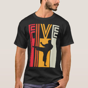 Geschenk zum 5. Geburtstag Karate Retro Taekwondo T-Shirt