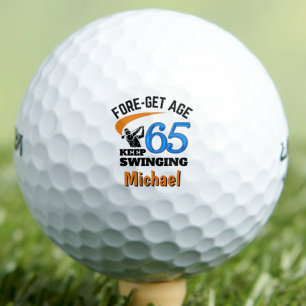Geschenk zum 65. Geburtstag für Opa Lustiges Blau Golfball