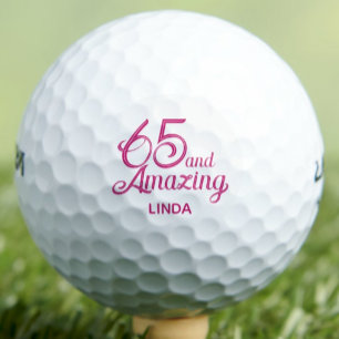 Geschenk zum 65. Geburtstag Rosa Elegant Benutzern Golfball
