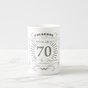 Geschenk zum 70. Geburtstag Porzellantasse