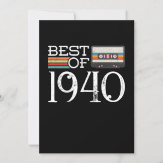 Geschenk zum 80. Geburtstag im Vintage-Stil von 19 Einladung