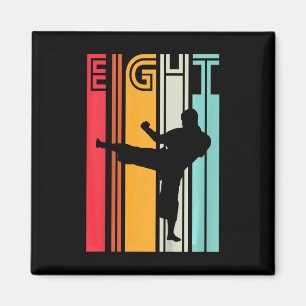 Geschenk zum 8. Geburtstag Karate Retro Taekwondo Magnet