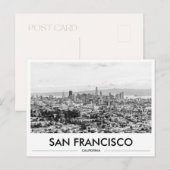 Geschenk zum Abschied mit der Skyline von San Fran Postkarte (Vorne/Hinten)