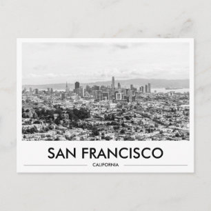 Geschenk zum Abschied mit der Skyline von San Fran Postkarte