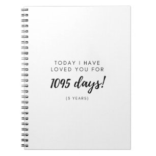 Geschenk zum dritten Jahrestag für Boyfriend Girl Notizblock