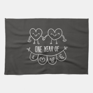 Geschenk zum ersten Jahrestag für ihr Handtuch in
