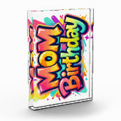 Geschenk zum Geburtstag der Mutter mit Regenbogen- Fotoblock (Links)