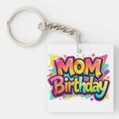 Geschenk zum Geburtstag der Mutter mit Regenbogen- Schlüsselanhänger (Vorderseite)