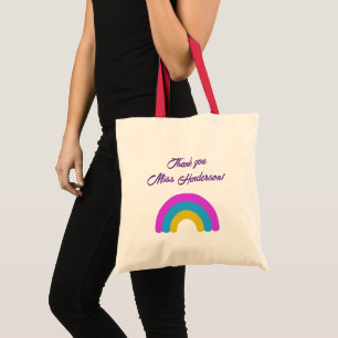 Geschenk zum Jahresende für Lehrer Danke Regenboge Tragetasche