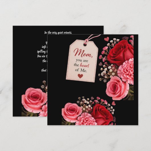 GESCHENK ZUM MUTTERTAG KARTE (Vorne/Hinten)