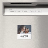 Geschenk zum Muttertag mit Foto 'Mom Established' Magnet (In Situ (Geschirrspüler))