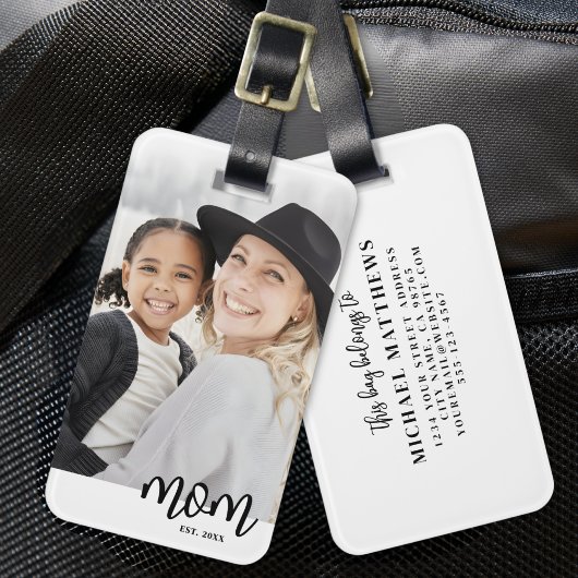 Geschenk zum Muttertag von Mom Established Gepäckanhänger