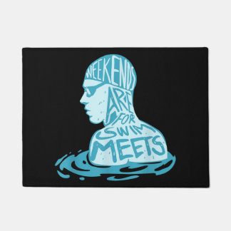 Geschenk zum Schwimmen im Sommer Fußmatte