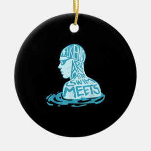 Geschenk zum Schwimmen im Sommer Keramik Ornament