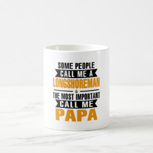 Geschenk zum Vatertag für einen Hafenarbeiter Papa Kaffeetasse