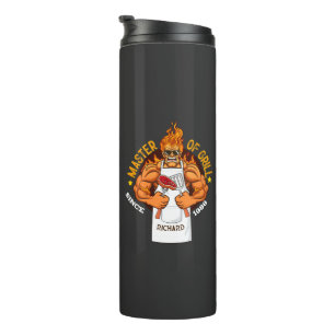 Geschenk zum Vatertag Master of Grill BBQ-Chef Pap Thermosbecher