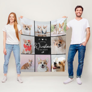Geschenk zum Verlust eines Haustieres, Fotocollage Fleecedecke