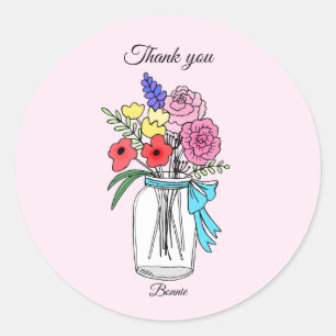 Geschenk zur Babyparty als Dankeschön für die Gäst Runder Aufkleber