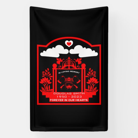 Geschenk zur Beerdigung von Feuerwehren Banner (Vertikal)
