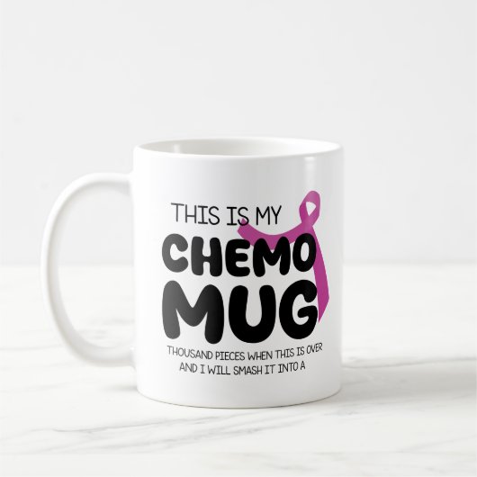 Geschenk zur Krebsförderung, das ist mein Chemo Kaffeetasse (Links)