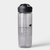 Geschenk zur Master-Abschlussfeier Lustige Gratula Trinkflasche (Vorderseite)