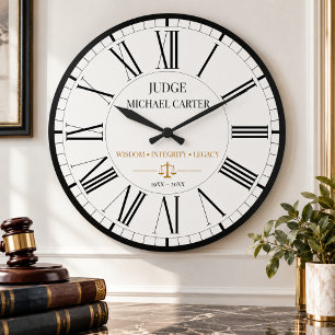 Geschenk zur Pensionierung eines Richters als Ande Große Wanduhr