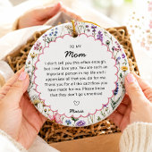 Geschenk zur Wertschätzung der Mutter Keramik Ornament