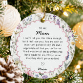 Geschenk zur Wertschätzung der Mutter Keramik Ornament