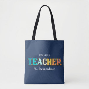 Geschenk zur Würdigung des besten Lehrers der Welt Tasche