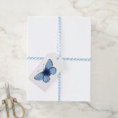 Geschenkanhänger - Blauer Schmetterling (Mit Garn)