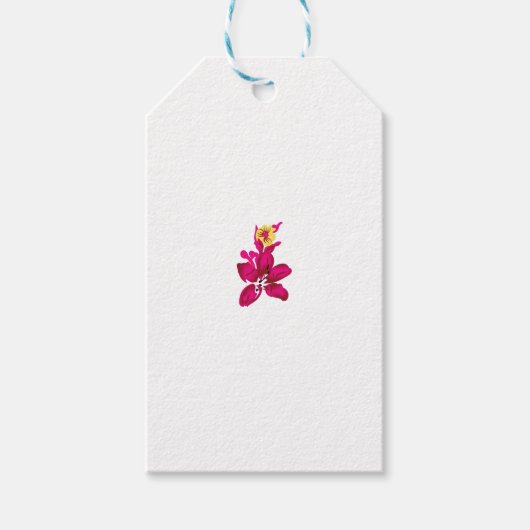 Geschenkanhänger. Floral. Monogramm. Feiertage | P Geschenkanhänger (Vorderseite)