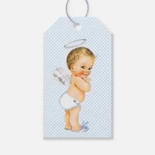 Geschenkanhänger für die Taufe von Jungen
