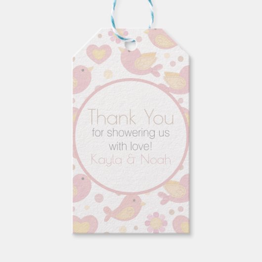 Geschenkanhänger für Nesting Party (Vorderseite)