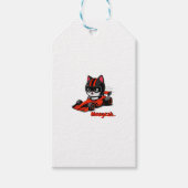Geschenkanhänger Katze Pilot (Vorderseite)