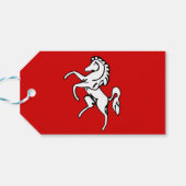 Geschenkanhänger mit der Flagge von Kent, England (Rückseite Horizontal)