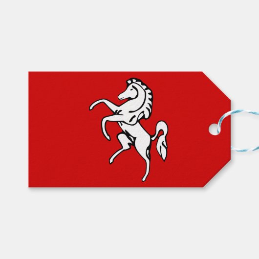 Geschenkanhänger mit der Flagge von Kent, England (Vorderseite (Horizontal))