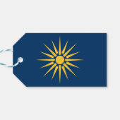 Geschenkanhänger mit Flagge von Makedonien, Griech (Rückseite Horizontal)