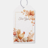 Geschenkanhänger mit Hühnerillustration "Für Dich" (Vorderseite)