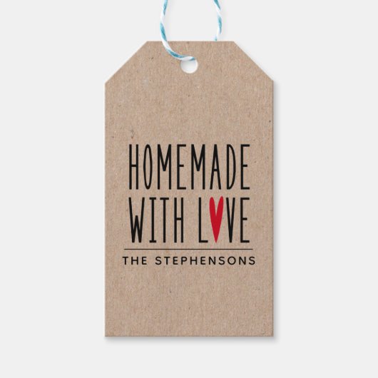 Geschenkanhänger "Mit Liebe Gemacht" (Vorderseite)