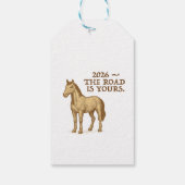 Geschenkanhänger mit motivierendem Text und Pferd (Rückseite)