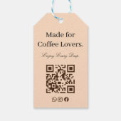 Geschenkanhänger mit QR-Code für Kaffeeliebhaber (Rückseite)