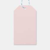 Geschenkanhänger mit rosa Rosenblüte (Rückseite)