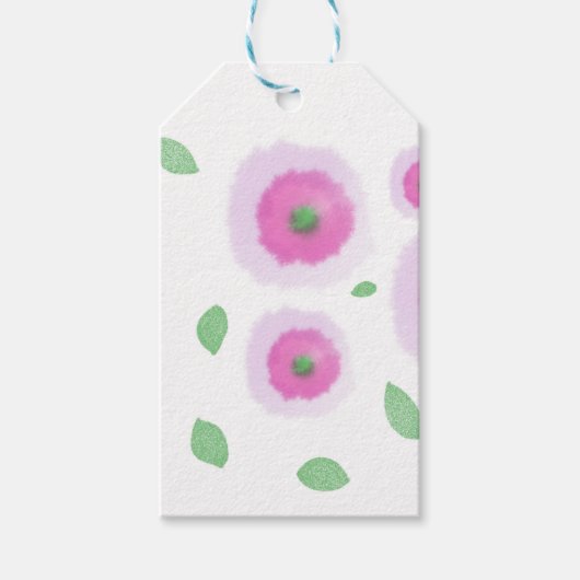 Geschenkanhänger Puffy Flowers (Vorderseite)