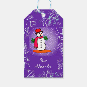 Geschenkanhänger Schneemann