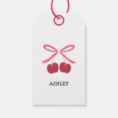 Geschenkanhänger | Süße Kirsche Hübsche Schleifen (Rückseite)