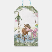 Geschenkanhänger Weihnachtsmotiv mit Pferd (Rückseite)